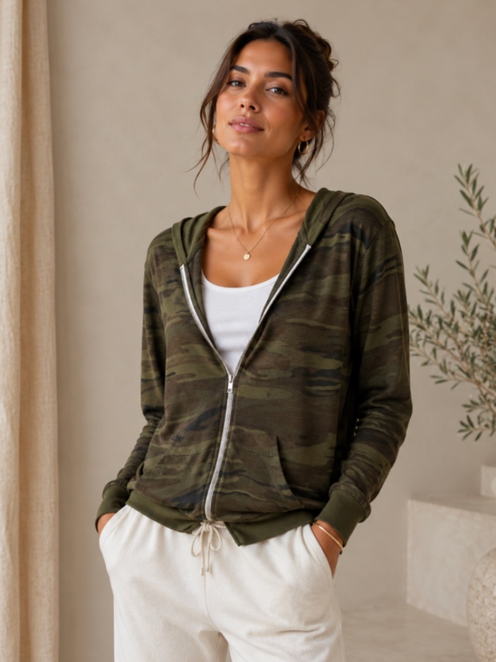 Alternative Camouflage Zip-up, Unisex Small